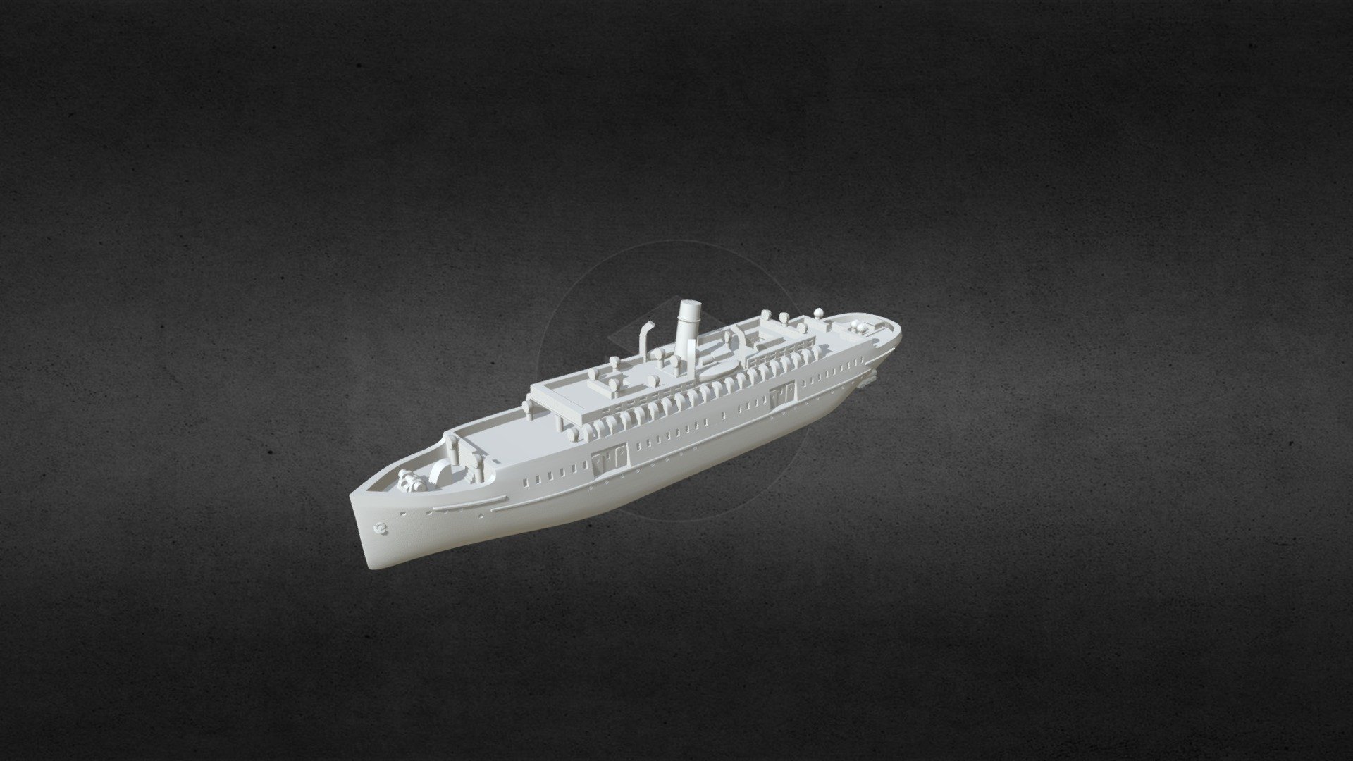 Steam ship 3d model фото 110