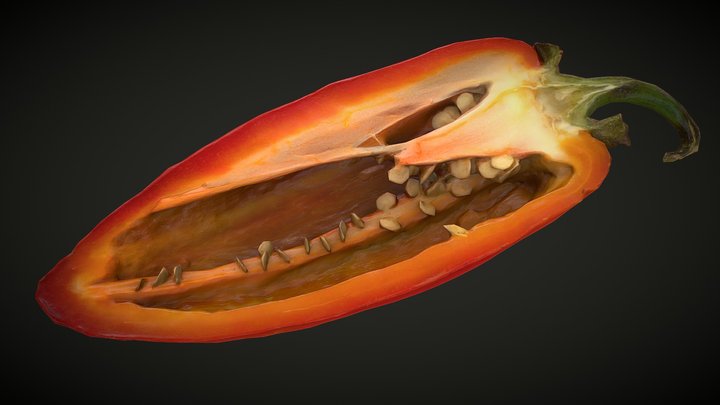 Pepper Half 3D Scan — FREE Photogrammetry Model