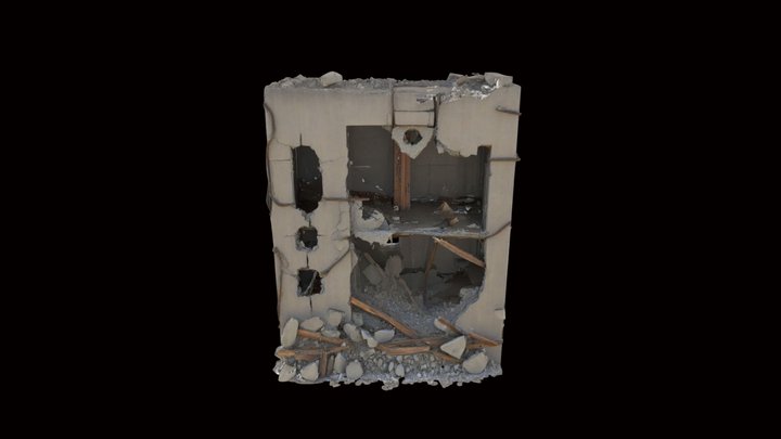 Ruined City Building – Game-Ready PBR 3D Model
