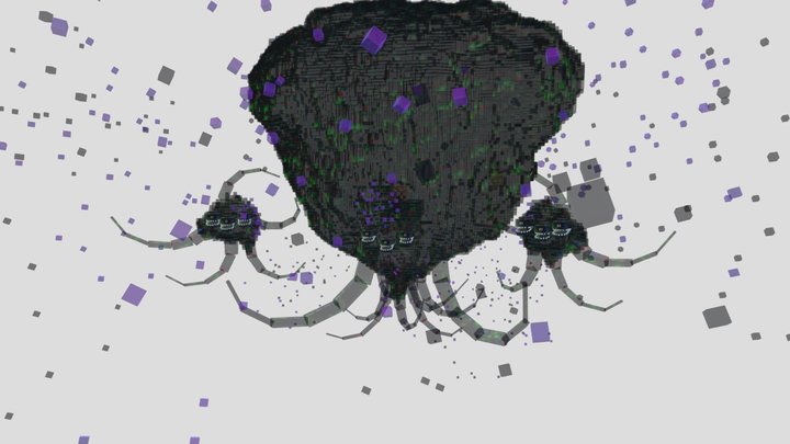 Pibby Wither Storm Final Phase With Hole 3D Model