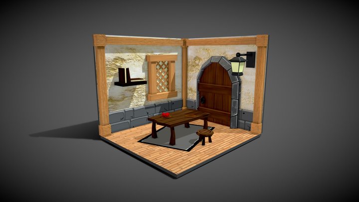 CA1 Scene - Mediterranean Style Room 3D Model