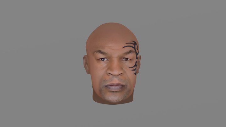 Mike Tyson Head - Low poly head for game 3D Model