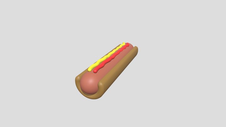 sausage in the dough 3D Model