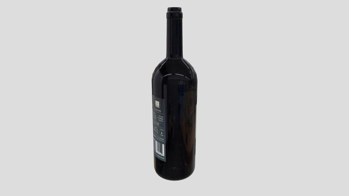 Empty Bottle Wine 3D Model