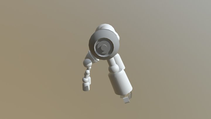 Blocked Out Robot Model 3D Model