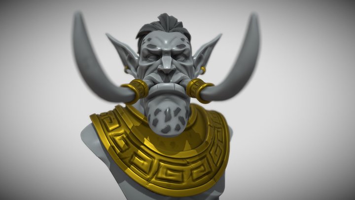 Zandalari fan art bust 3D Model