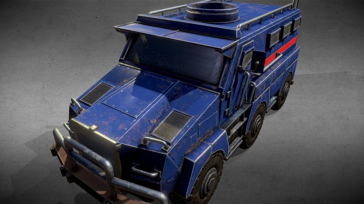 Six Wheeled APC 3D Model