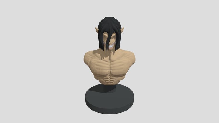 Eren titã de ataque busto 3D Model