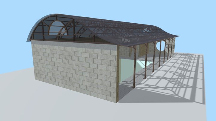 Pool-roof 2 3D Model