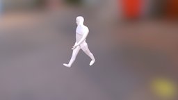Low Poly Character 024 Walk 3D Model
