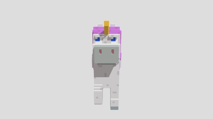 Unicorn (Voxel art) 3D Model