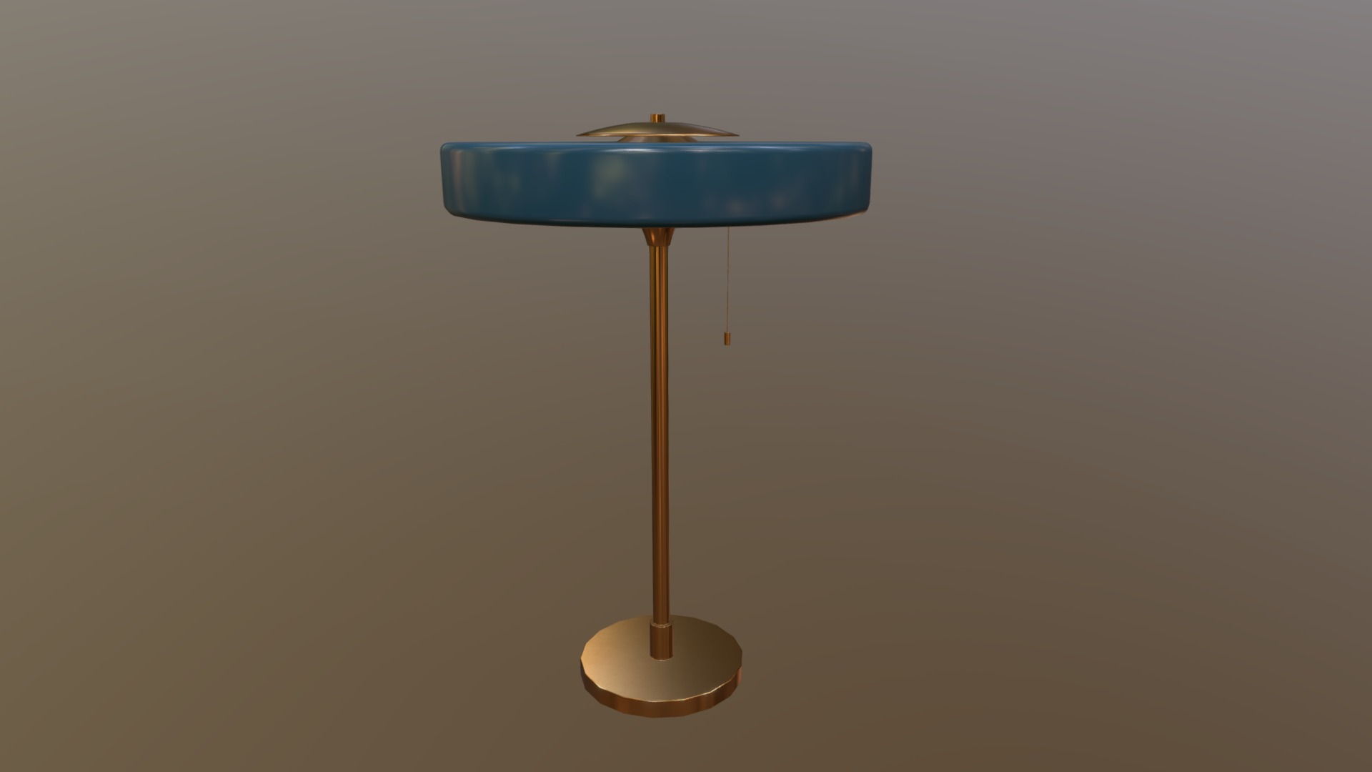 3D model Lamp 02 - This is a 3D model of the Lamp 02. The 3D model is about a blue lamp shade.