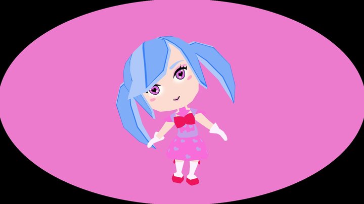 Chibi Girl 3D Model