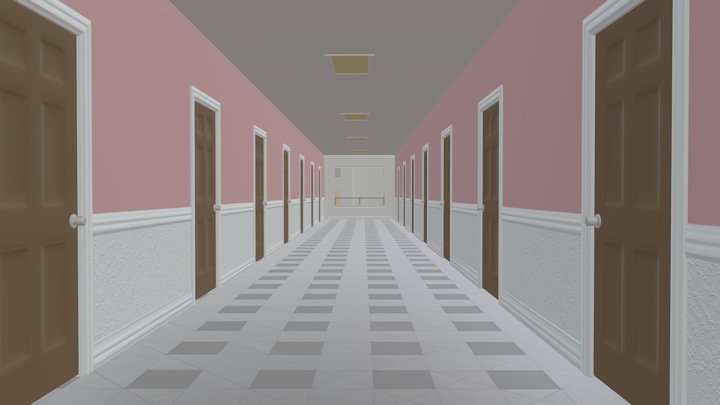 Building-hallway 3D Model