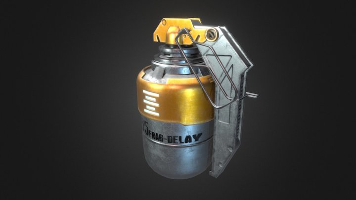 SciFi Grenade M65 3D Model