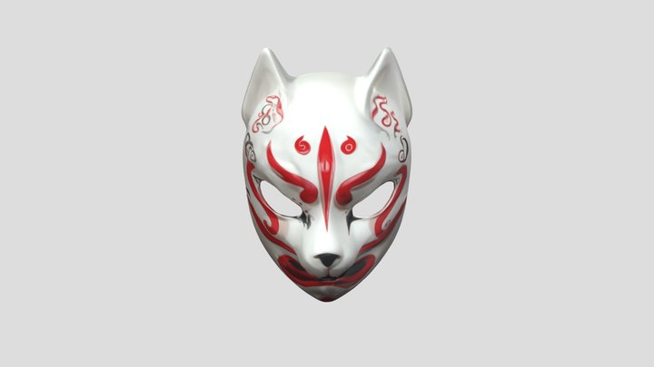 Kitsune_ Mask_fbx 3D Model