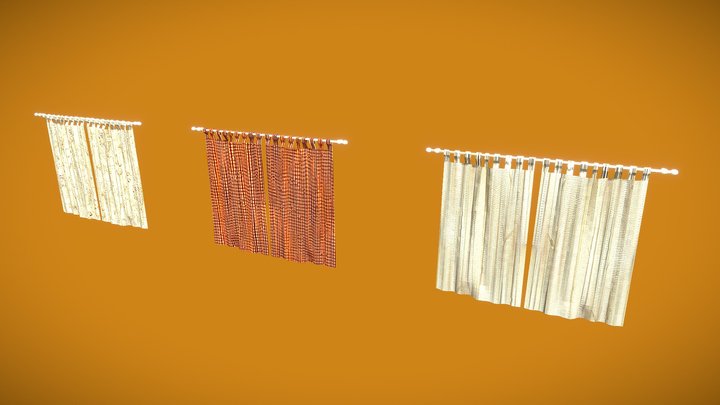 Curtains 3D Model