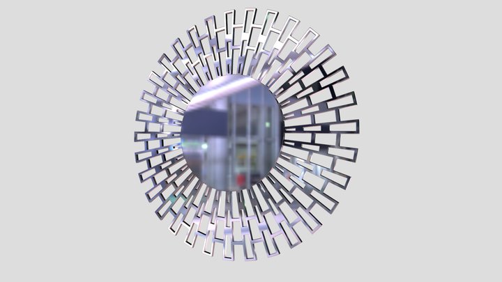 wall mirror, solar mirror, espejo de pared 3D Model