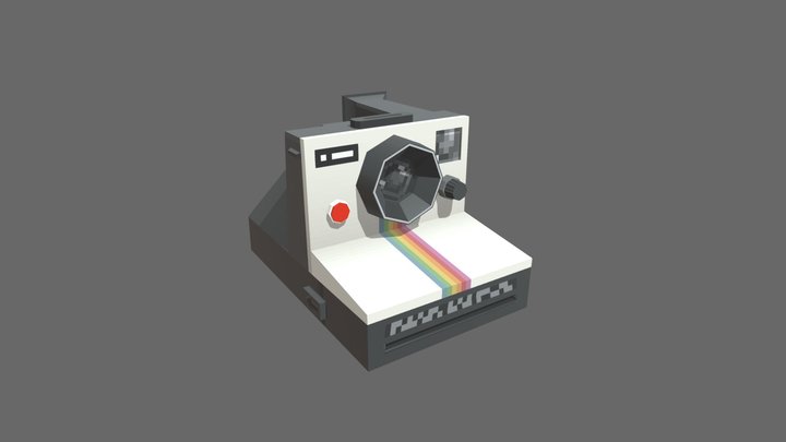 Vintage Polaroid Camera 3D Model