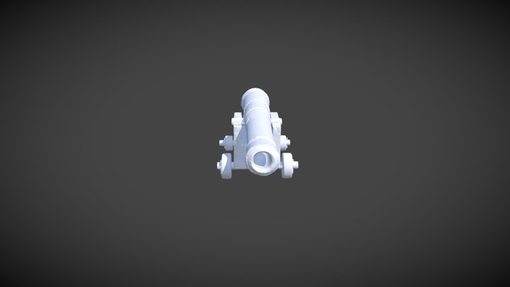 Zbrush Retopo Cannon 3D Model
