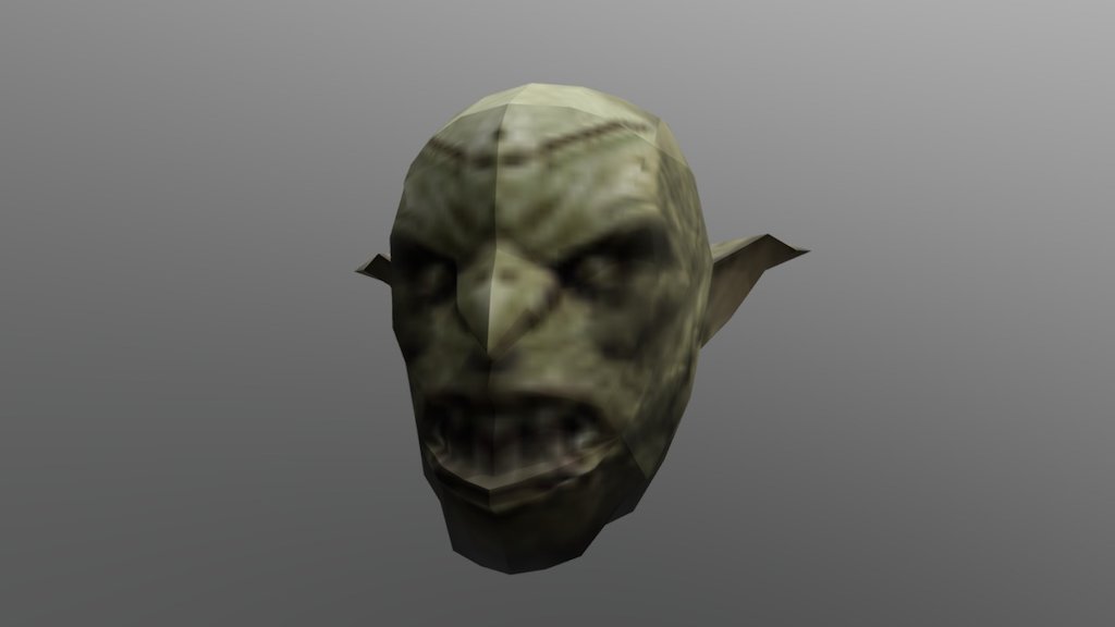 SoM Severed Head Low Poly Orc Design