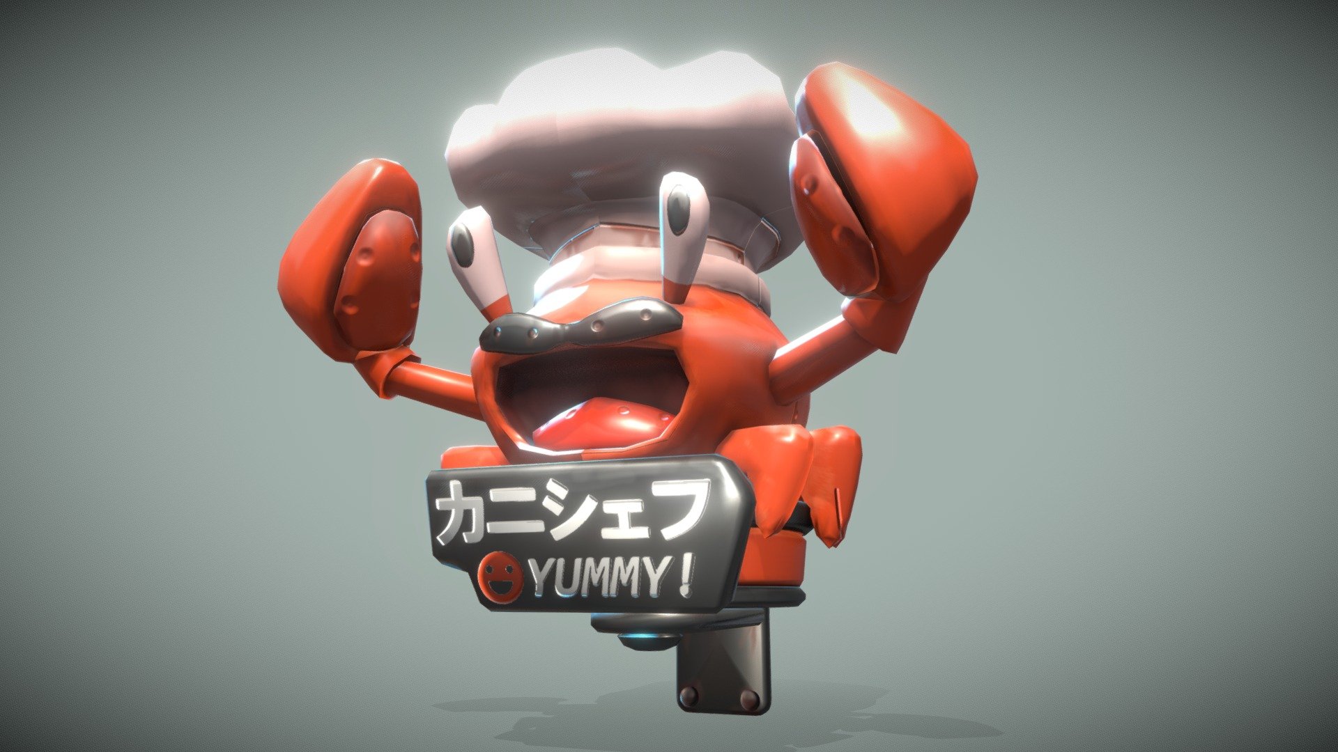 Kawaii Anime Crab Sign - Buy Royalty Free 3D model by PolySquid ...