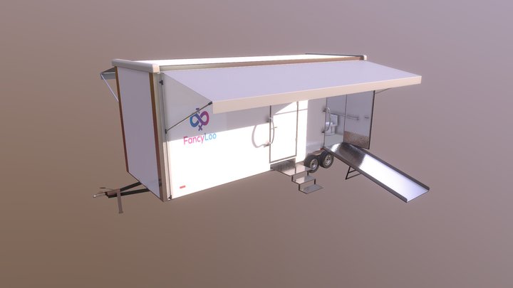 Restroom Trailer 3D Model