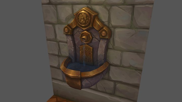 lions_water 3D Model