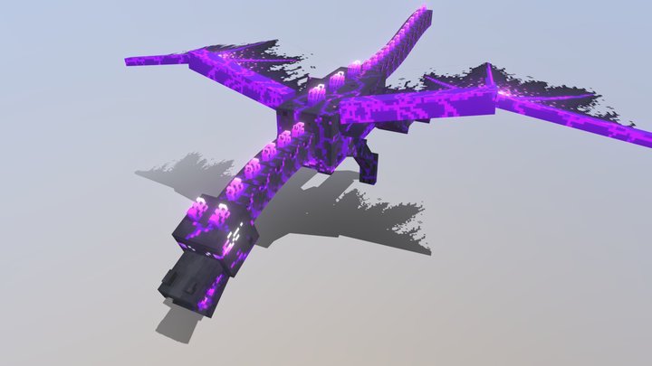 Realistic Dragon Minecraft 3D Model