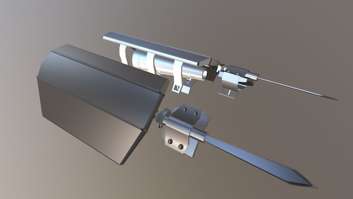 Bladed Gauntlets V10 Undone 3D Model