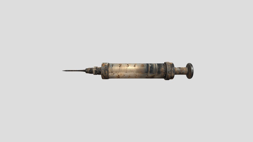 Rusty antique syringe
