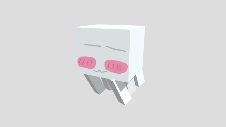 Kawaii Ghast Minecraft 3D Model