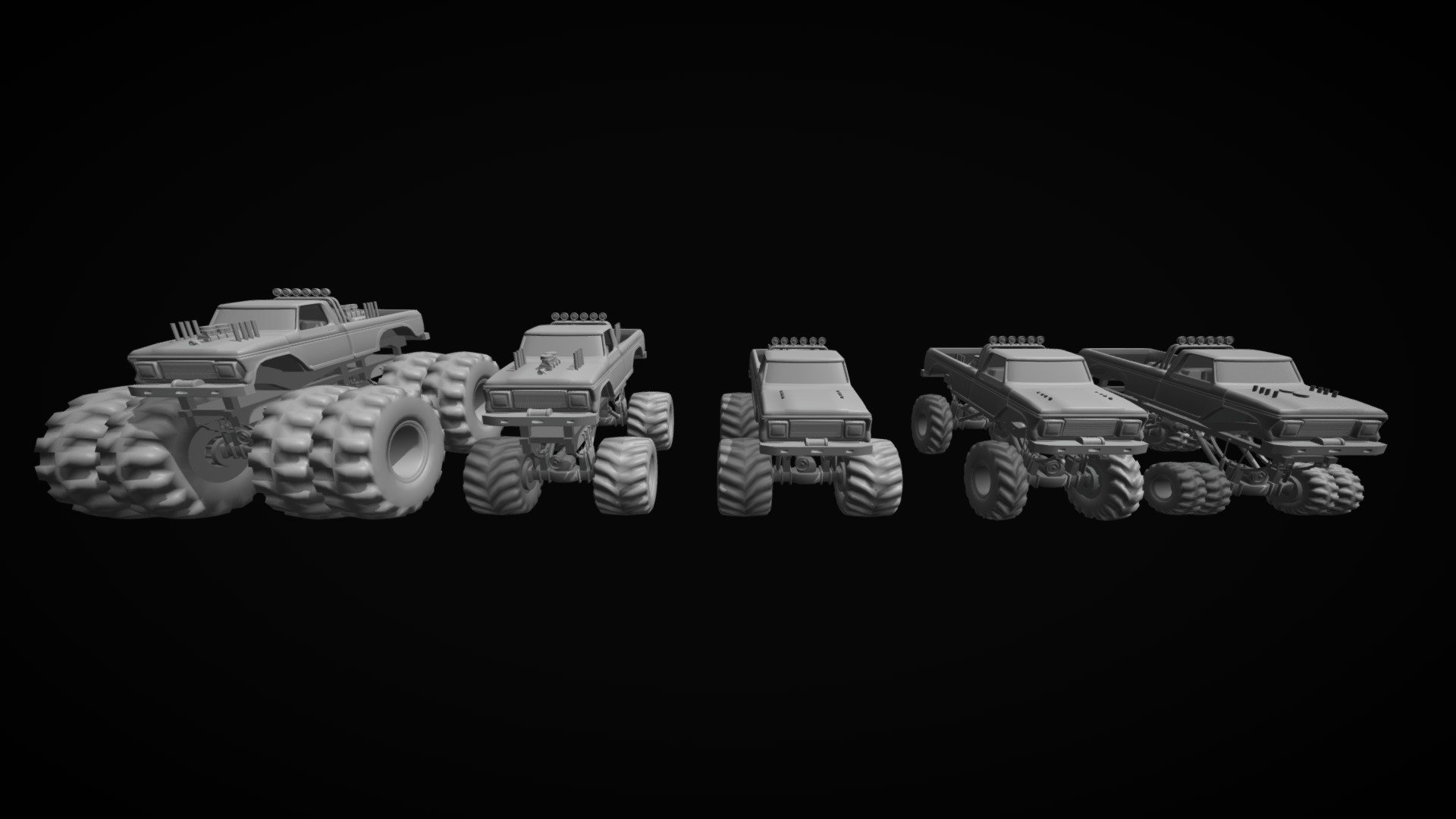Stage One and Two Monster Truck Variations
