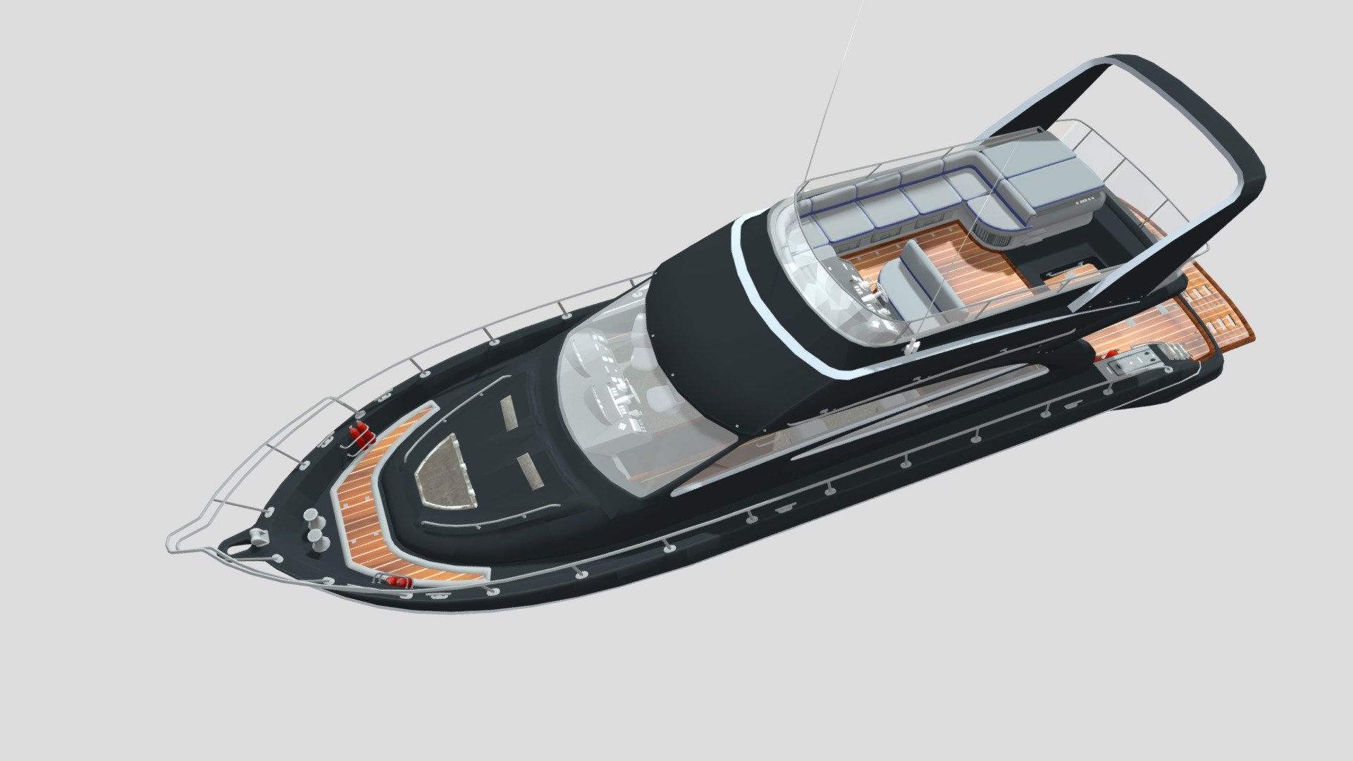 Luxurious yacht - Treadmaster AquaTeak — Sketchfab embed 3D viewer