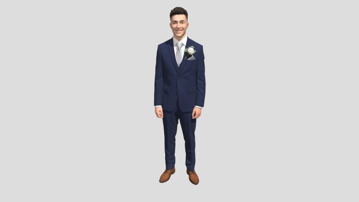 Groom in Navy Suit – Modelo 3D gratuito STL