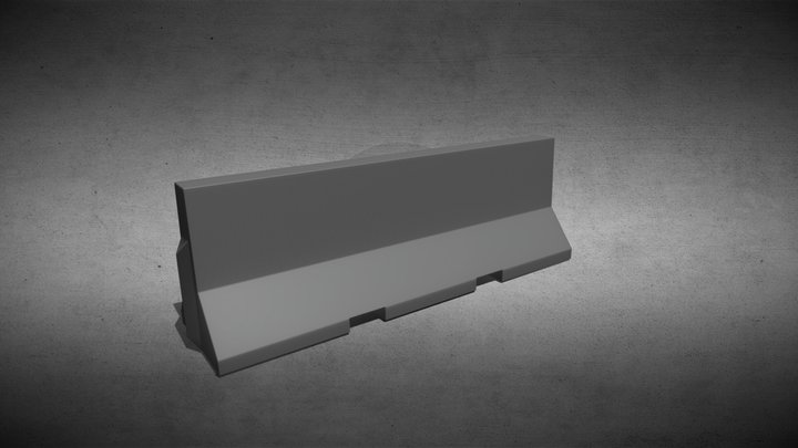 Road Barrier 3D Model