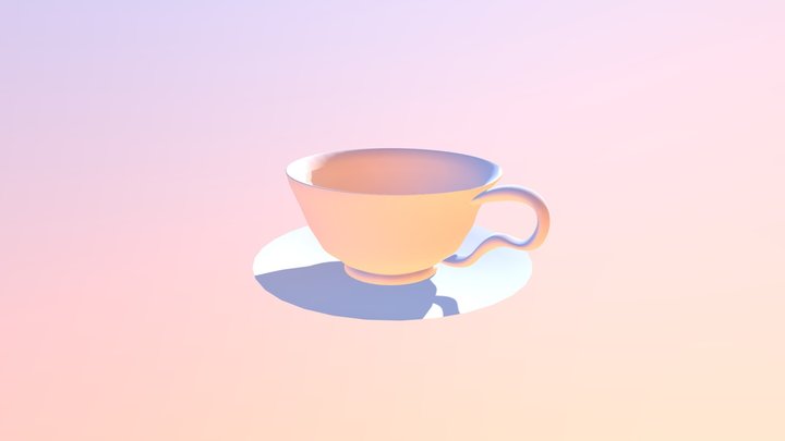 Tea Cup And Tea Plate 3D Model