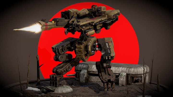Combat Mech 3D Model