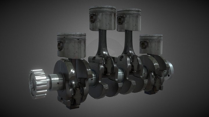 Crank Mechanism 3D Model