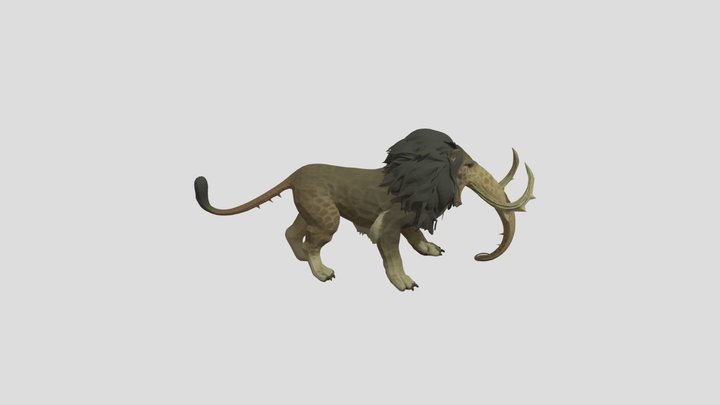 Baku+lion+mammoth+3d+model 3D Model