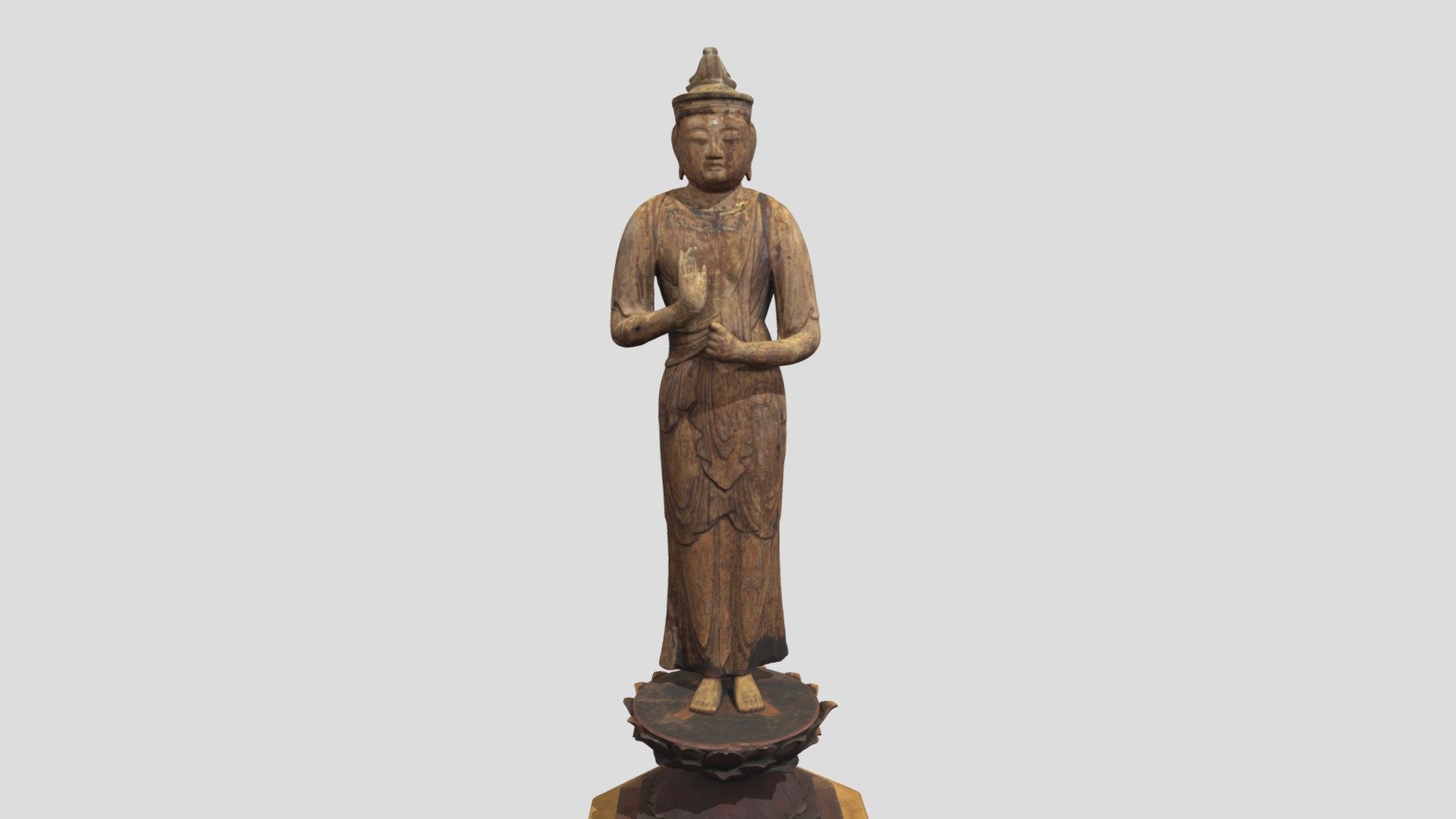 木造聖観音立像 — Sketchfab embed 3D viewer