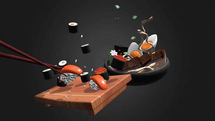 Sushi chaos 3D Model