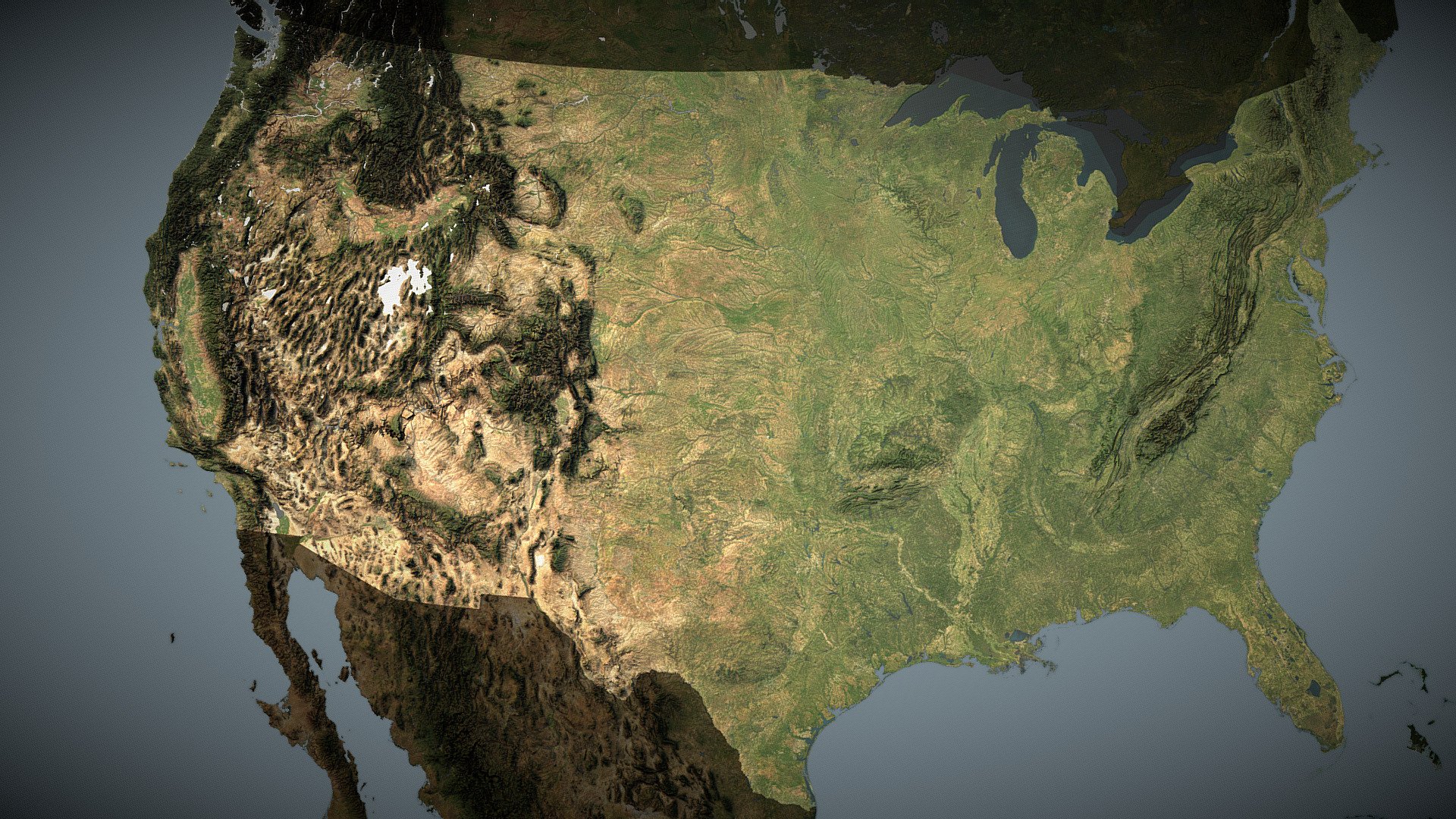 3d United States Map Model Map 5358