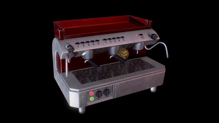 Commercial Coffee Machine 3D Model