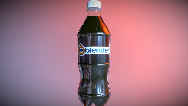 Soda Bottle Clear 3D Model