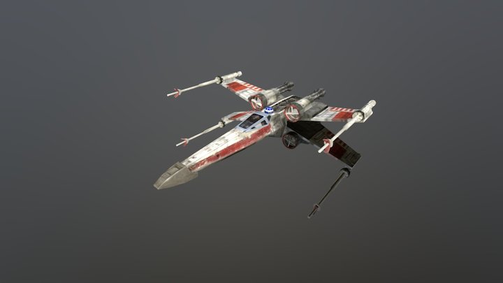 X-Wing low poly 3D Model