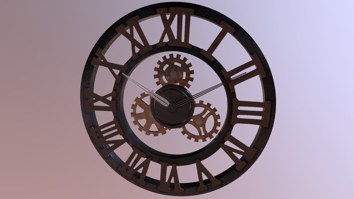 Gear Clock 3D Model