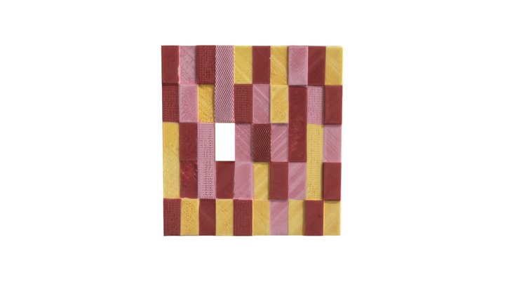 Red/Yellow Mesh 3D Scan 3D Model