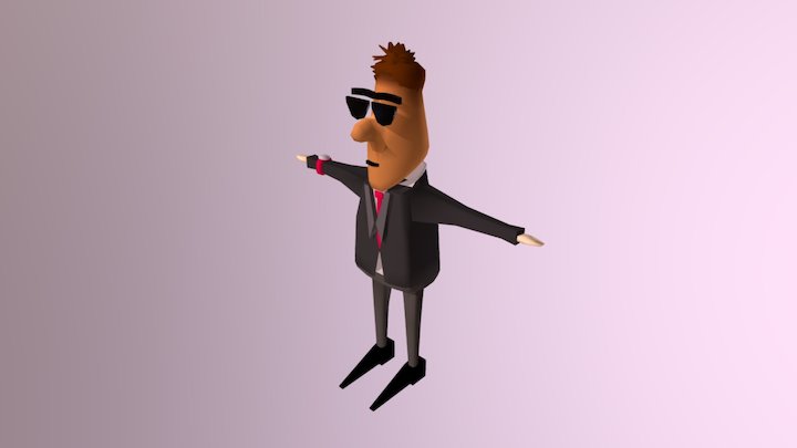 Character in Suit 3D Model