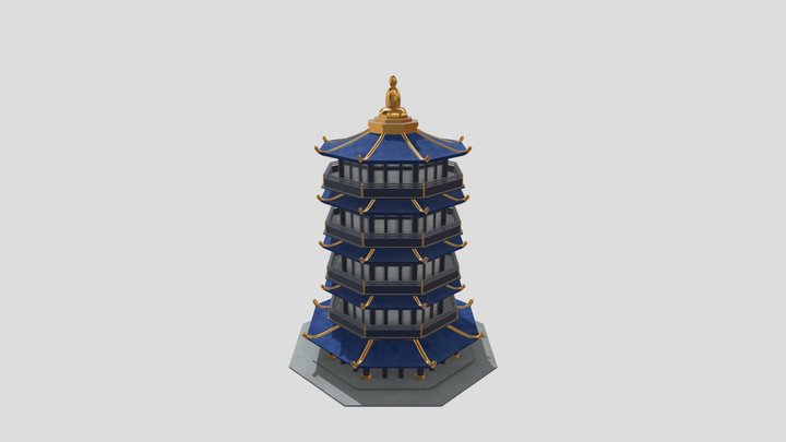Chinese temple 3D Model